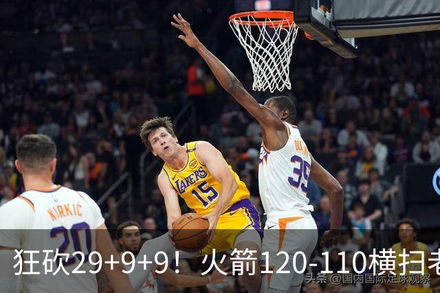 狂砍29+9+9！火箭120-110横扫老鹰，看数据：他是头号功臣！